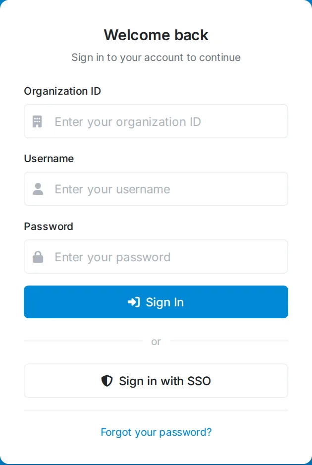 The Pet Friend sign-in screen with a Sign in with SSO button below the password form